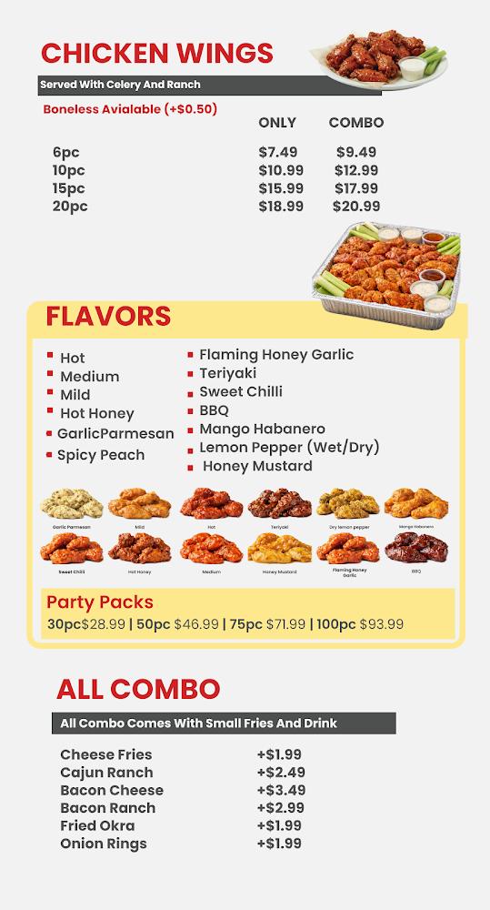 Flying Flame Wings & Grill Menu image 2