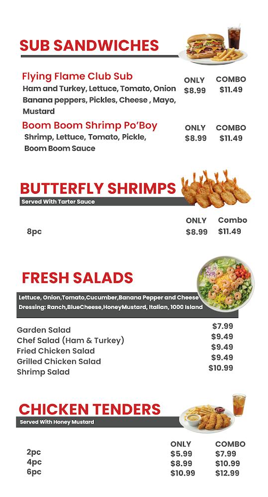 Flying Flame Wings & Grill Menu image 4